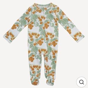 Kate Quinn Persimmon Zipper Footie Pajamas